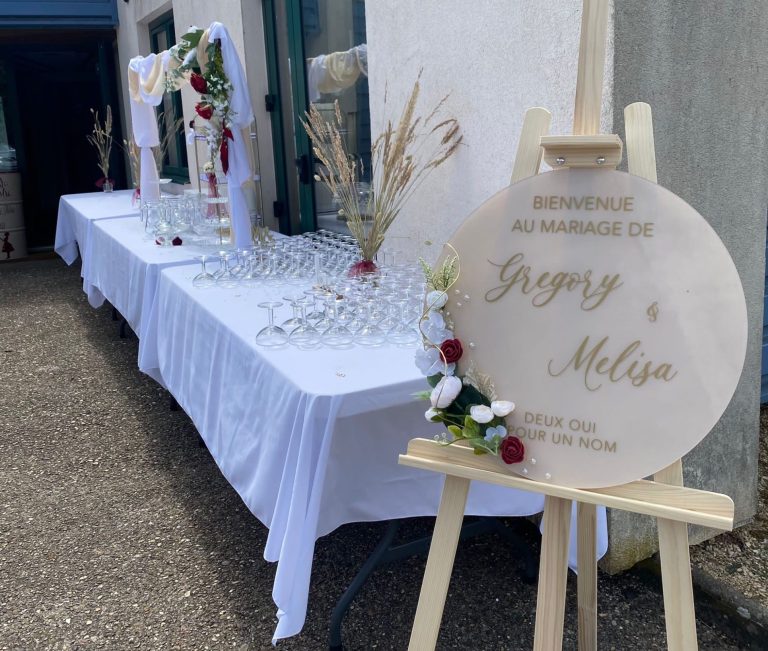 location evenement panneau mariage